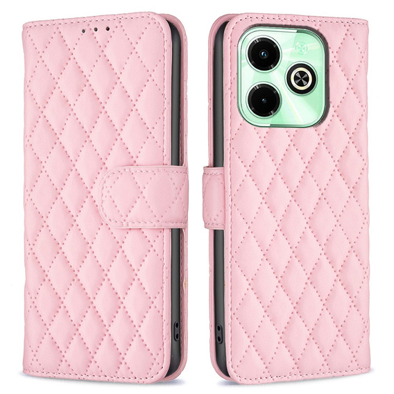 Flip case for Infinix Hot 40i, Wallet, BINFEN COLOR, pink