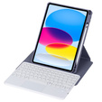 Keyboard case for iPad 11" 2025 A16 (11 gen.) / iPad 10.9" 2022 (10 gen.), Rotary 360° Leather, purple