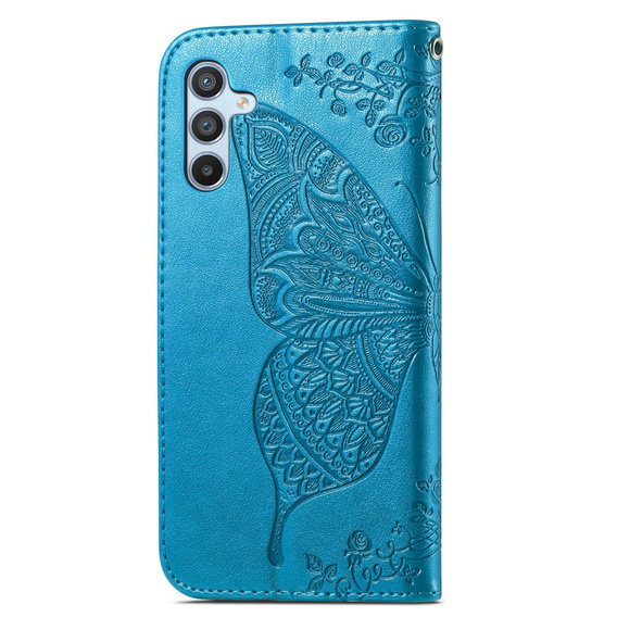 Flip case for Samsung Galaxy A56, Butterfly, blue