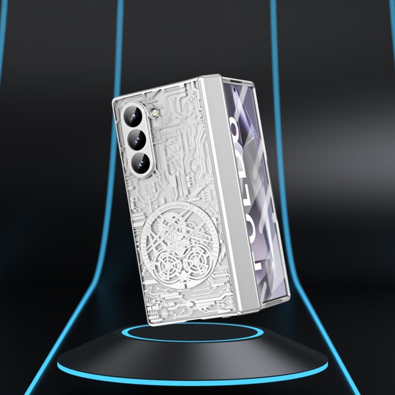 Case for Samsung Galaxy Z Fold6 5G, Mechanical Legend, silver
