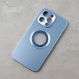 Case for iPhone 13 Pro Max, Dual Glass, for Magsafe, blue