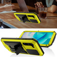 Armored case for Samsung Galaxy S23, R-JUST CamShield Slide, yellow / black