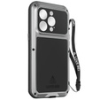 Love Mei Case for iPhone 12 Pro, armored with glass, silver