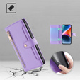 Flip case for Xiaomi Redmi Note 13 5G, Wallet Zipper Pocket, purple