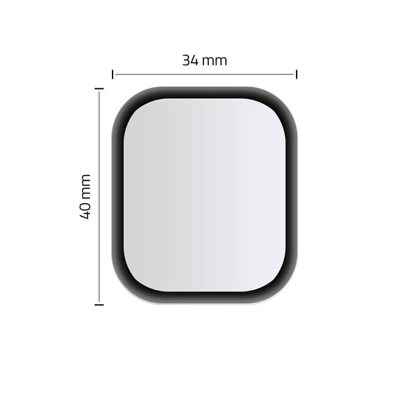 2x ERBORD Hybrid Glass for Apple Watch 4 / 5 / 6 / SE (44MM)