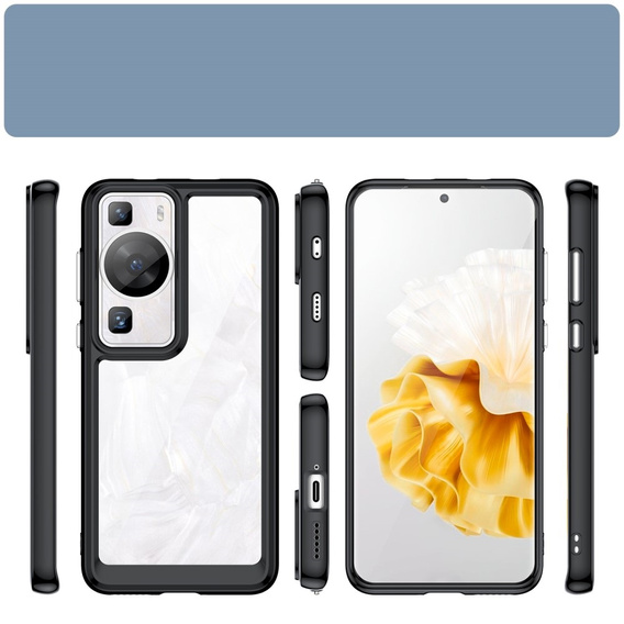 Case for Huawei P60 / P60 Pro, Fusion Hybrid, transparent / black