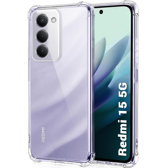 Case for Xiaomi Redmi 15 5G / 4G, reinforced, with camera protection, transparent