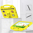 Children's case for Samsung Galaxy Tab S10 Lite / S10 FE / S9 FE, Cute Patterns, with stand, yellow