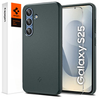 Spigen case for Samsung Galaxy S25, Thin Fit Mag, green + 9H tempered glass