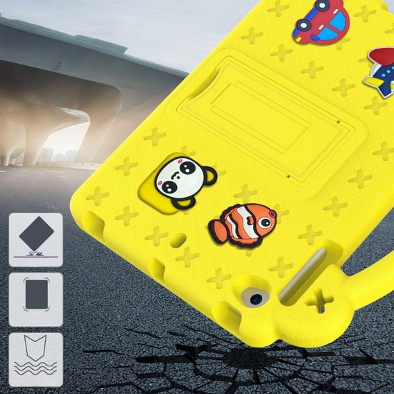Children's case for iPad mini 7.9" 2019/2015/2014/2013/2012 (5/4/3/2/1 gen.), Cute Patterns, with stand, yellow