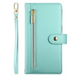 Flip case for Oppo Reno 13F 5G, Wallet Zipper Pocket, mint