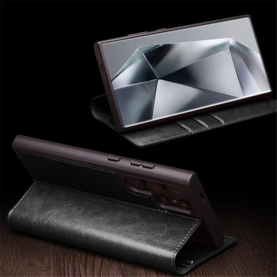QIALINO Leather Wallet case with flap for Samsung Galaxy S24 Ultra