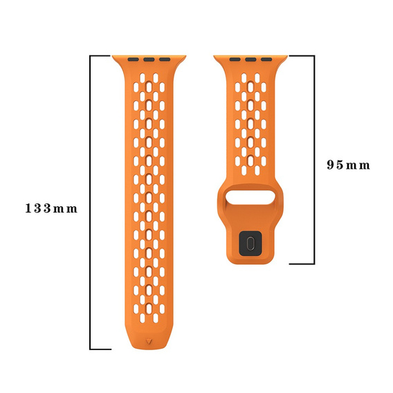 Silicone Strap for Apple Watch 1/2/3/4/5/6/7/8/SE/ULTRA 42/44/45/49MM, Orange