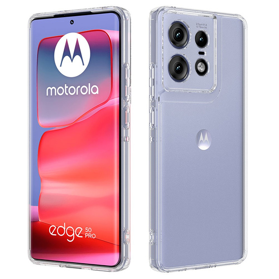 Case for Motorola Edge 50 Pro 5G, Fusion Hybrid, transparent
