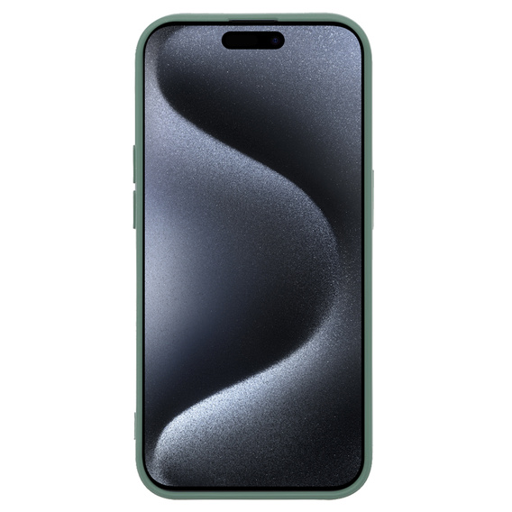 Case for iPhone 15 Pro Max, Silicone Lite, dark green