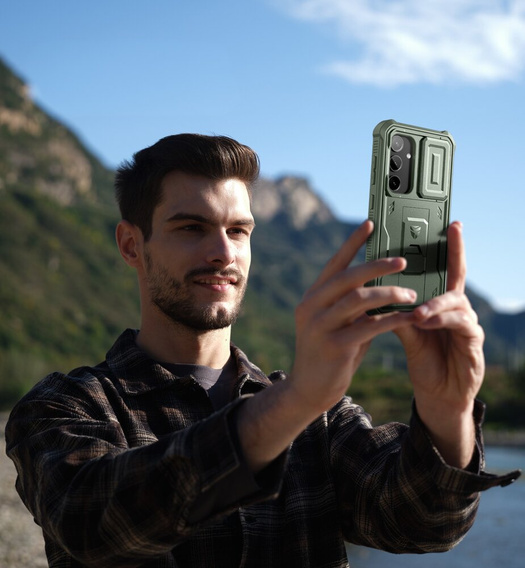 Armored case for Samsung Galaxy S24, Dexnor Full Body (Two Frames), green