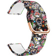 Silicone Strap for Samsung Galaxy Watch Active 20mm, Colorful Skull