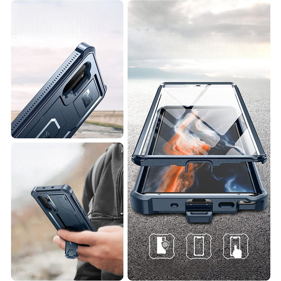 Armored case for Samsung Galaxy Note 10 Plus Dexnor Full Body, Dexnor Full Body, blue