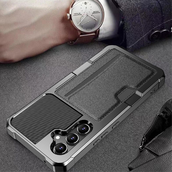 Case for Samsung Galaxy A55 5G, Card Holder Kickstand, black