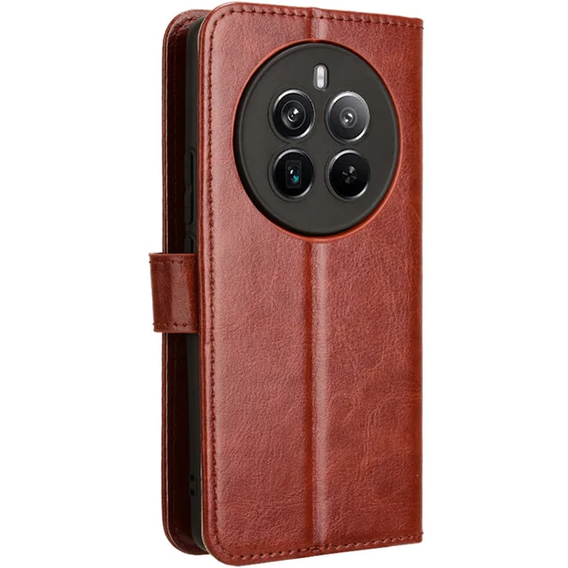 Flip case for Realme 12 Pro 5G / 12 Pro+ 5G, Crazy Horse Wallet, brown