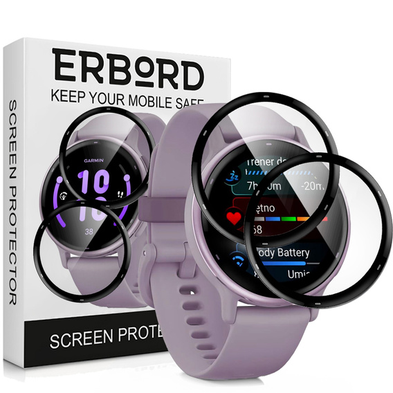 2x ERBORD Hybrid Glass for Garmin Vivoactive 5