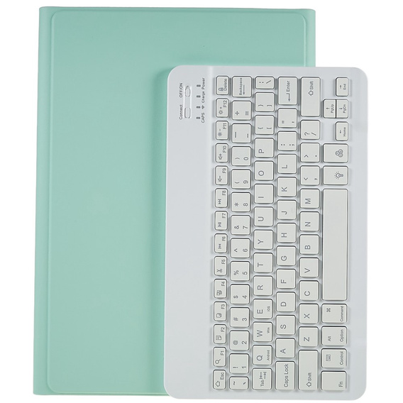 Case + keyboard Galaxy Tab S7+ Plus / S8+ Plus /S7 FE T730 T733, Pen Slot, mint