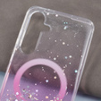 Case for Samsung Galaxy S24, Glittery, for MagSafe, pink
