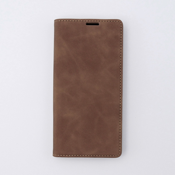 Case for Oppo A78 4G, ERBORD Vintage, wallet with flap, coffee