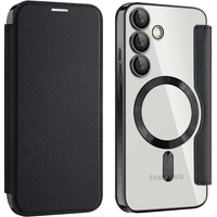 Flip case for Samsung Galaxy S25 FE, RFID Wallet MagSafe CamShield, black