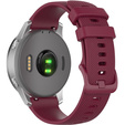 Silicone strap for 18mm do Garmin Vivomove 3S / Vivoactive 4S, Wine Red