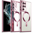 Case for Samsung Galaxy S22 Ultra, MagSafe Hybrid, pink rose gold