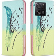 Flip case for Xiaomi 13T / 13T Pro / Redmi K60 Ultra, Wallet, feather, blue