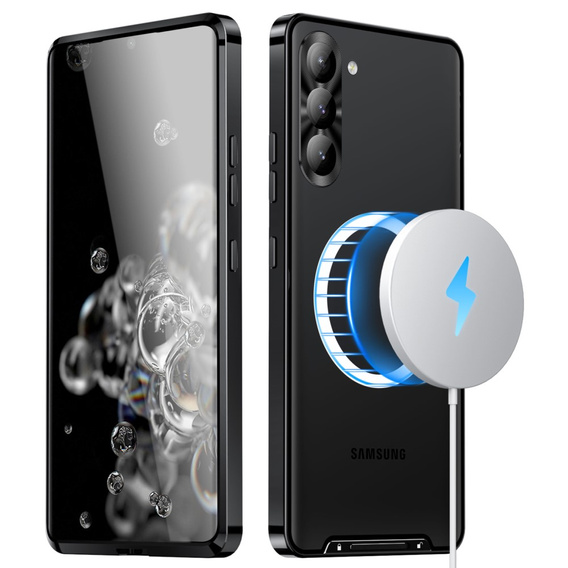 Camera Protection Case for Samsung Galaxy S24+ Plus, CamShield MagSafe, transparent / black