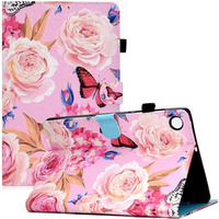 Case for Lenovo Tab M10 Plus 10.6 Gen 3 125F/128F, flowers and butterfly
