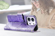 Flip case for Xiaomi Redmi 15C 4G/LTE, Butterfly, purple