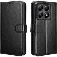 Flip case for Xiaomi 14T Pro, Crazy Horse Wallet, black