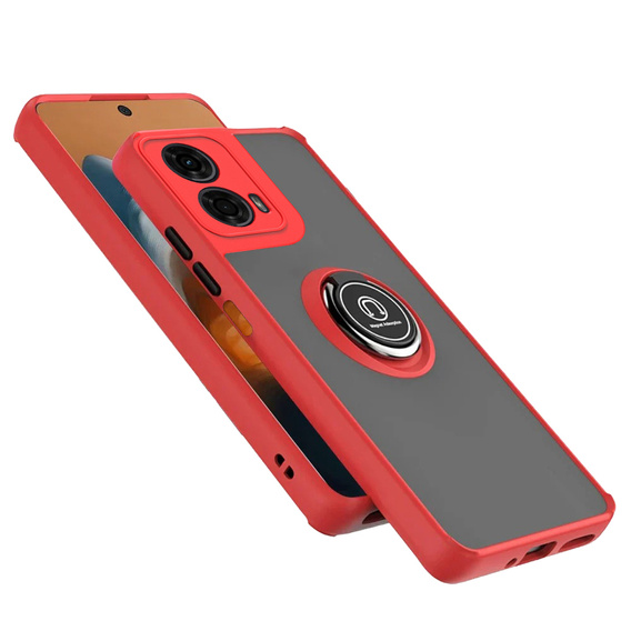 Case for Motorola Moto G24 / G24 Power / G04, Frosted Ring, red