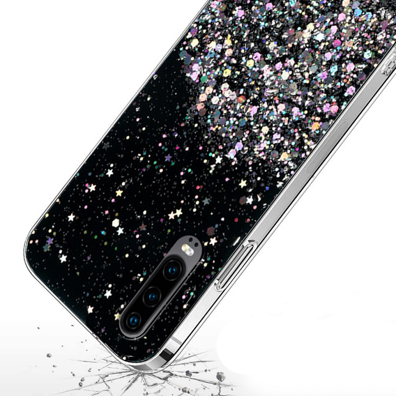 Case for Huawei P30, Glittery, black