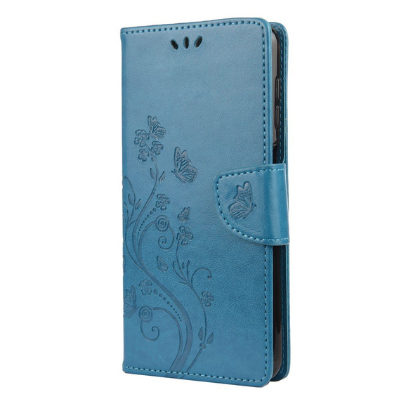 Flip case for Samsung Galaxy A12 / M12 / A12 2021, Butterfly, blue