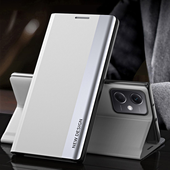 Flip case for Xiaomi Poco X5 Pro 5G / Redmi Note 12 Pro, Side Magnetic, silver