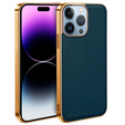 Case for iPhone 13 Pro, Cowhide Leather, green