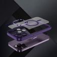 Case for iPhone 15 Pro, ERBORD Impact Guard, MagSafe, dark purple