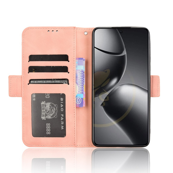 Flip case for Xiaomi 14T Pro, Card Slot, pink