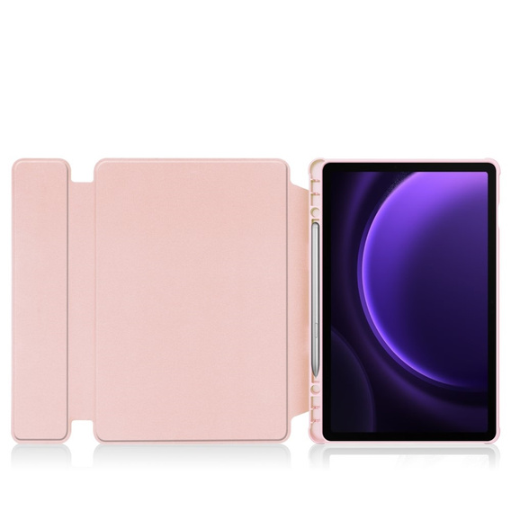 Keyboard case for Samsung Galaxy Tab S10 Lite / S10 FE / S9 FE, Rotary 360° Leather, pink