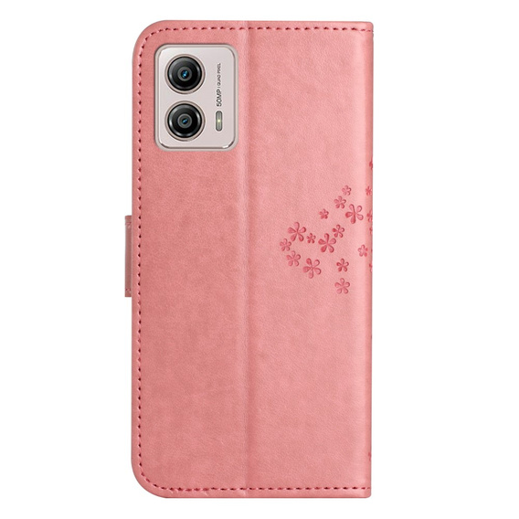 Flip case for Motorola Moto G53 / G23 / G13, tree, pink
