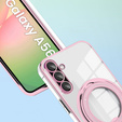 Magnetic Case for Samsung Galaxy A56, for MagSafe, pink + 9H Glass