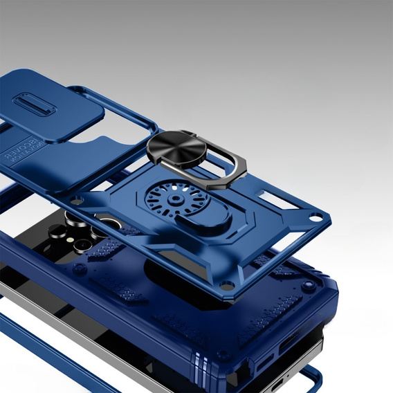 Case for Samsung Galaxy S25 Ultra, KickStand Camera Lens, blue