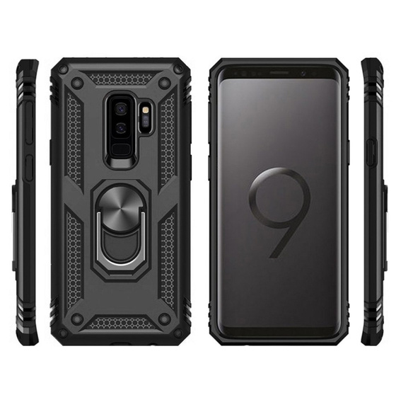 Armor Case for Samsung Galaxy S9+ Plus, Nox Case Ring, black