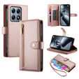 Flip case for Xiaomi 14T Pro, Wallet Zipper Pocket, pink