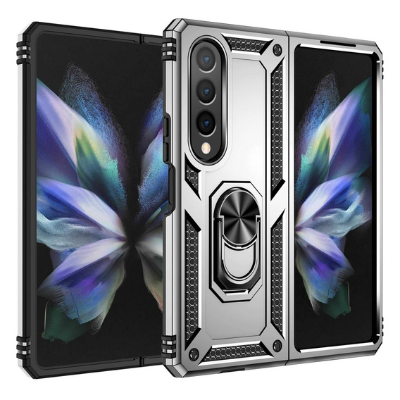 Armor Case for Samsung Galaxy Z Fold 4 5G, Nox Case Ring, silver